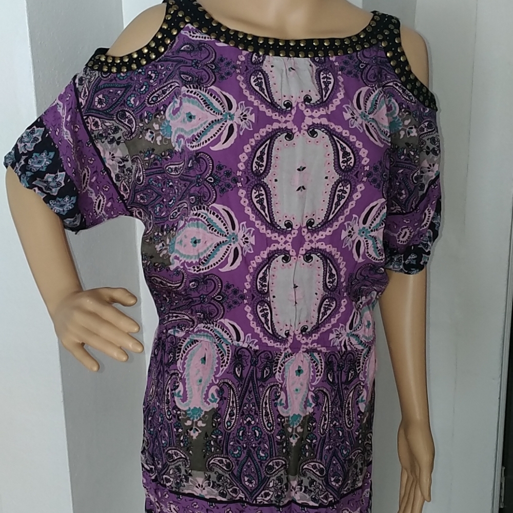 Boho Multi Colored Mini Dress